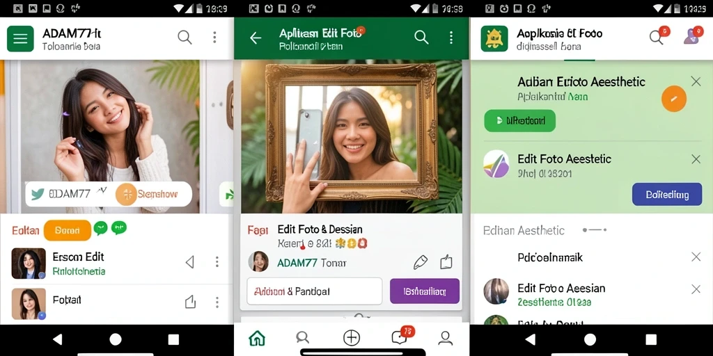 Tampilan antarmuka ADAM77 yang menarik untuk edit foto aesthetic.