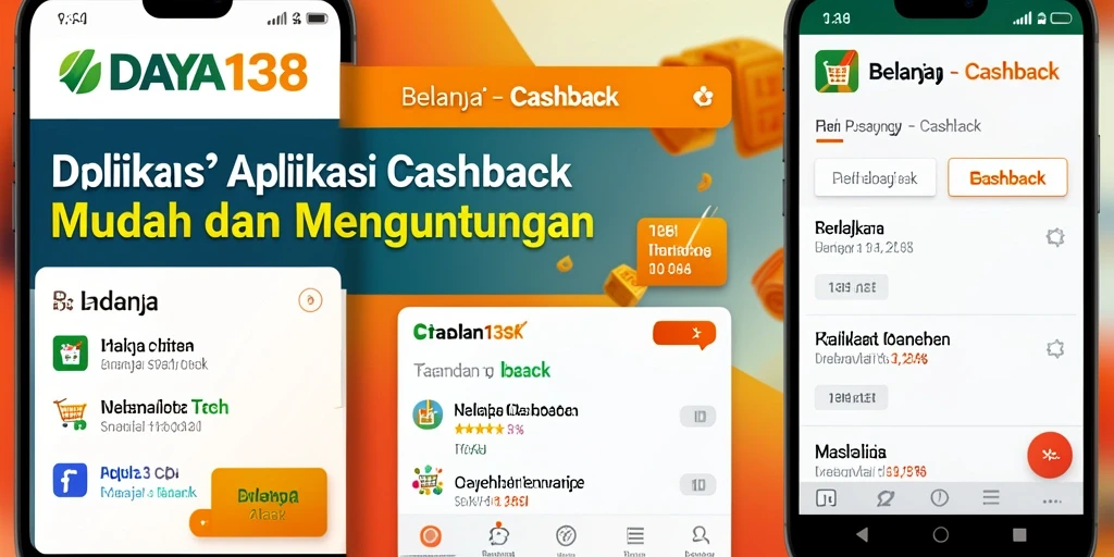Tampilan aplikasi DAYA138 dengan fitur Cashback yang menarik.