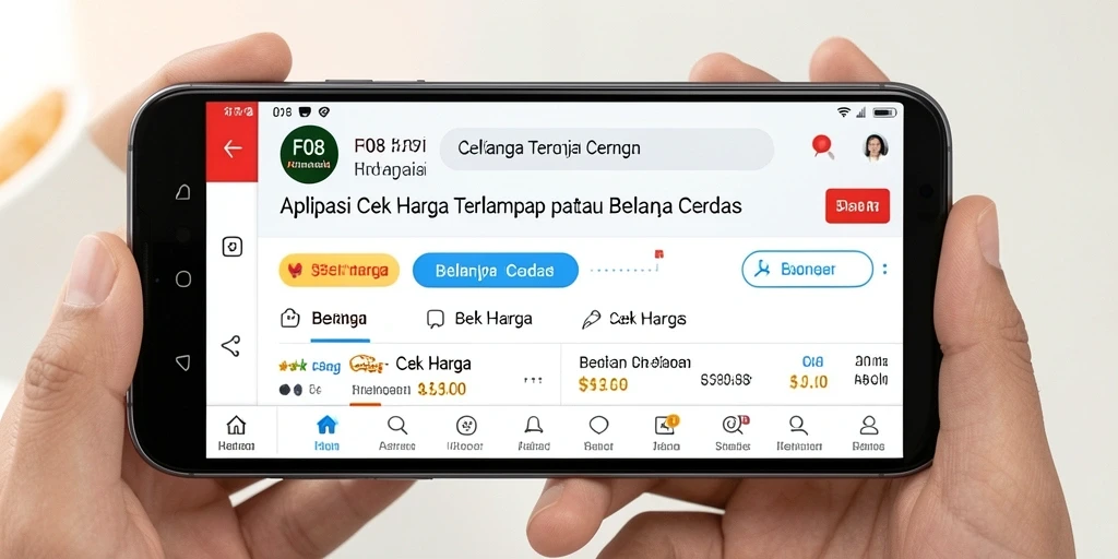 Tampilan antarmuka F08 yang user-friendly untuk Cek Harga.