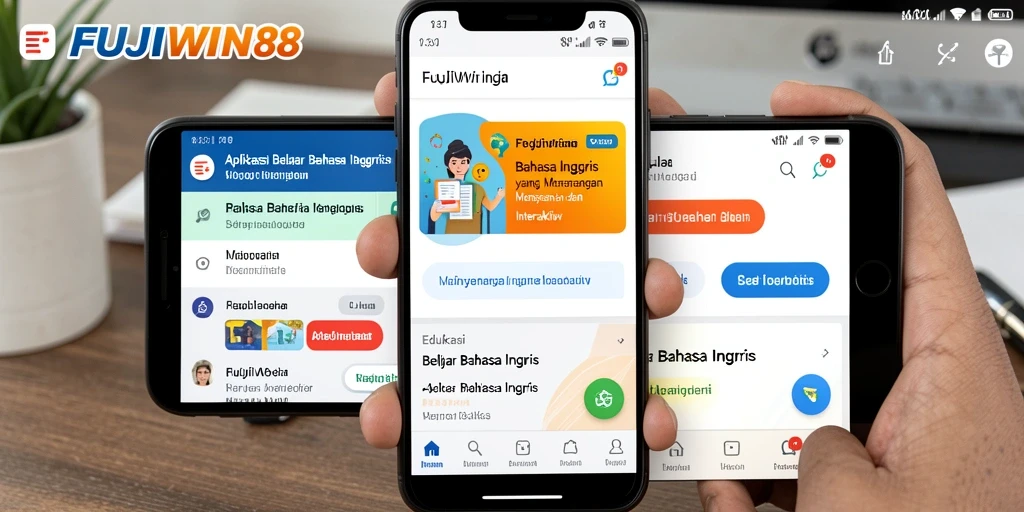 Antarmuka FUJIWIN88 yang menarik dan mudah digunakan untuk belajar bahasa Inggris.
