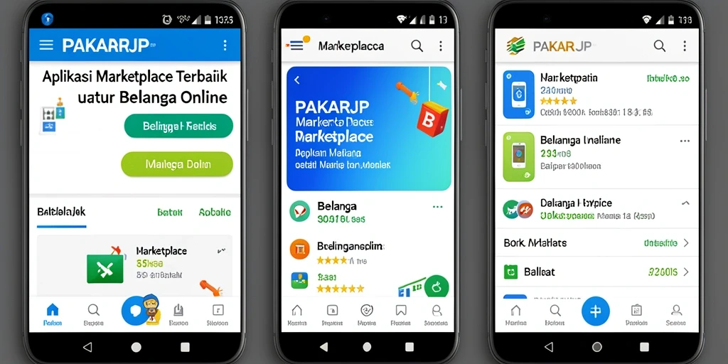 Antarmuka PAKARJP yang menarik dan mudah dinavigasi untuk belanja online.