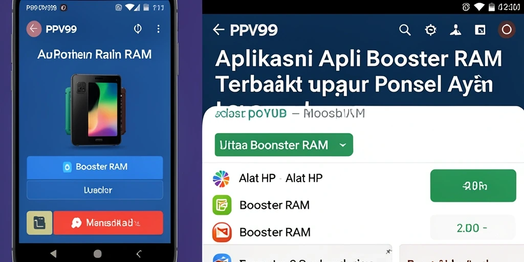 Tampilan antarmuka utama PPV99 dengan fungsi optimasi RAM yang intuitif.
