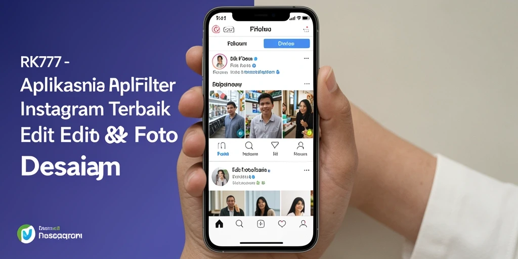 Screenshot dari antarmuka penggunaan RK77 dengan berbagai filter kreatif.