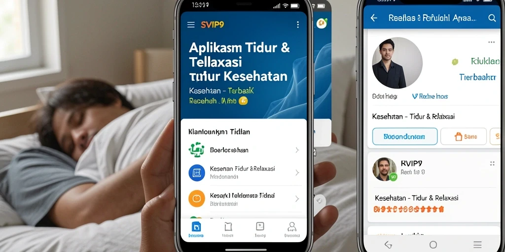 Antarmuka SVIP9 menampilkan pilihan suara untuk tidur dan relaksasi.