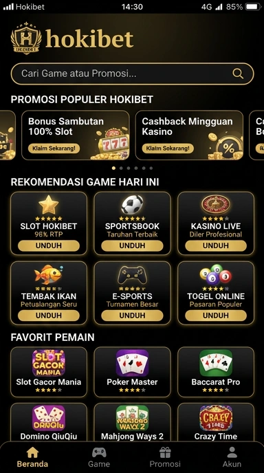 Daftar Aplikasi Populer & Kanal Uji - Hokibet