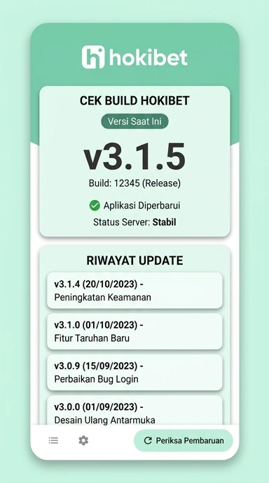 Riwayat Versi Aplikasi Hokibet untuk Android